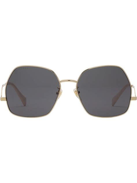 Gucci Large Geometric Frame Sunglasses at Von Maur